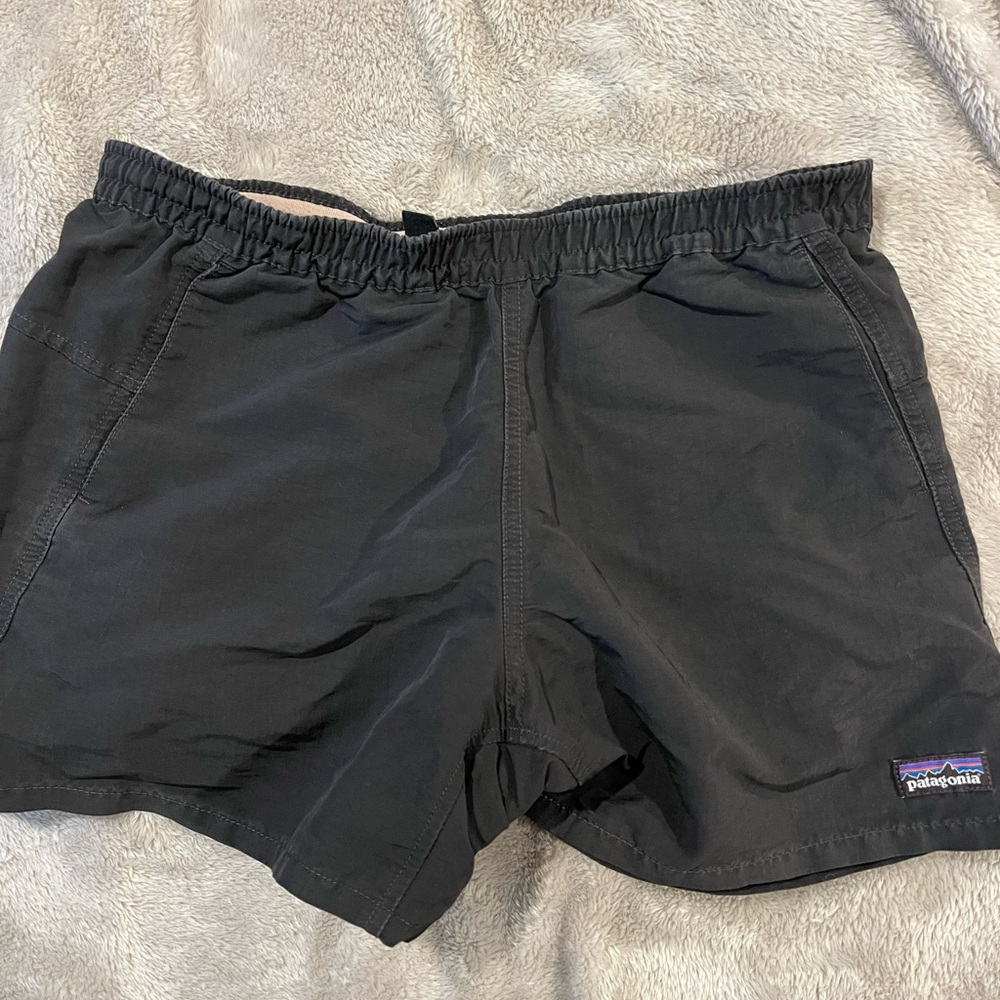 Patagonia Black and Gray Shorts, size XS